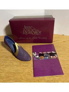 Just The Right Shoe Violet Miniature Italian Racer Heel Shoe Figurine VTG 1998
